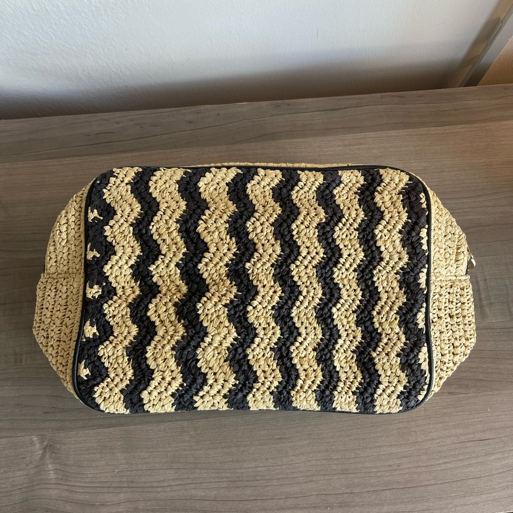 Stoney Clover Lane Large Raffia Pouch